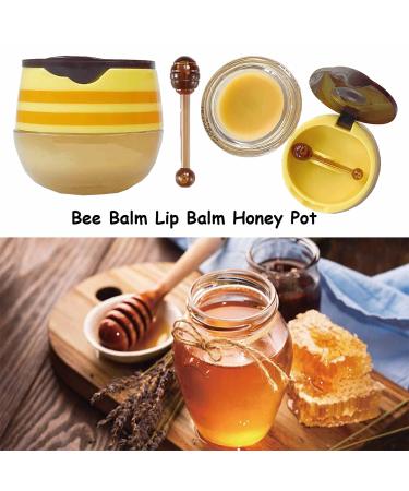Honey & Strawberry Bee Balm Lip Balm Set for Moisturizing and Exfoliation - 2PCS - Buy Online on GoSupps.com