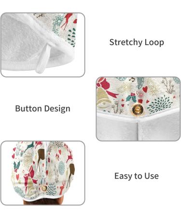 Vintage Reindeer Microfiber Hair Drying Towel for Women - 2 Pack | Fast International Shipping - Buy Online on GoSupps.com