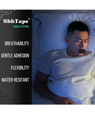 ShhTape Sleeping Mouth and Lip Tape Strips - Snoring Solution for Men and Women - Gentle Sleep & Snore Relief - Buy Online on GoSupps.com