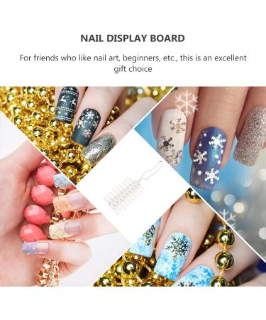 FRCOLOR 6 Sheets Nail Nail Display Tips Nail Color Plates Nail Art Display Chart Nail Diy Accessory Nail Tips Color Chart Graphics Card White Manicure Plastic Material - Buy Online on GoSupps.com