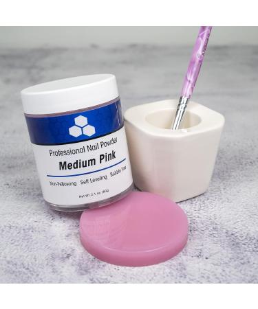 2oz Acrylic Nail Powder Medium Pink - Long Lasting, Salon Quality, Bubble Free Professional Nail Powder for Manicure, Nail Art, Extensions - 2 Ounce - Buy Online on GoSupps.com