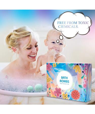 12pcs Spa Bath Bombs Set | Natural Essential Oils & Sea Salt | Women's Gift for Valentine's Day, Mother's Day, Birthday | Skin Care | Shower Bombs - Buy Online on GoSupps.com