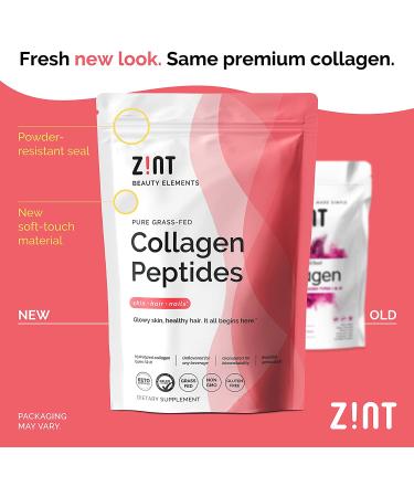 Zint Grass-Fed Beef Collagen - Hydrolyzed Collagen Types I & III - 16 oz (454 g) - Buy Online on GoSupps.com