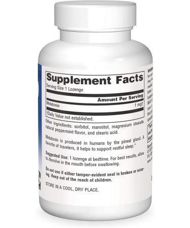 Source Naturals Melatonin Peppermint 1 mg - 100 Lozenges for Sleep Support - Buy Online on GoSupps.com