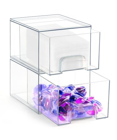 Lekesky Laundry Storage Containers Dryer Sheets Organiser Drawer Organiser for Easy Access Holds Laundry Gel Dryer Sheets Clips Etc