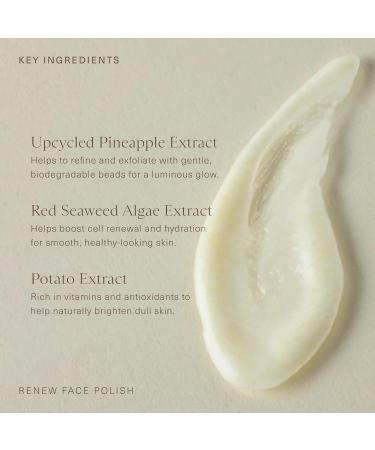 Oak Essentials Renew Face Polish | Gentle Exfoliating Face Scrub with Pineapple Extract Vitamin C & Polishing Beads 3.4 Oz 3.4 Fl Oz (Pack of 1) Multicolor - Buy Online on GoSupps.com