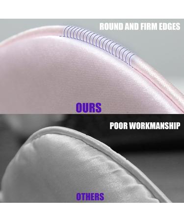 2 Pack Silk Sleep Masks for Men and Women - Adjustable Straps, Comfortable Night Blindfold for Sleeping, Travel, Yoga - Black & Pink - Buy Online on GoSupps.com