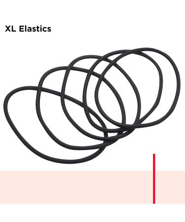 REVLON Extra Long Black Hair Elastics 16 Count - Durable Hair Ties for Long Lasting Hold - Buy Online on GoSupps.com