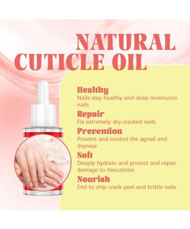 Nail Cuticle Oil with Vitamin E 30ml Cuticle Oil For Nails Herbal Extraction Essence Oil for Dry Rough Nail Care Repair Jojoba Nail Cuticle Oil Moisturizes Cuticle Strengthens Nails(Peach) - Buy Online on GoSupps.com