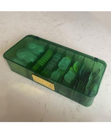 Storage Organizer for Colored Contact Lenses - Clear Travel Case for All Brands - Multifunctional Daily Use (Green - Buy Online on GoSupps.com