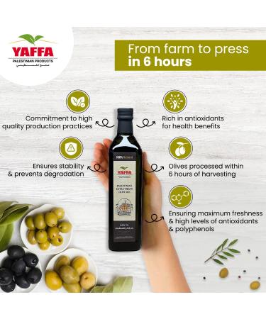  Yaffa Extra Virgin Palestine Olive Oil - 750ml Bottle - Buy Online on GoSupps.com