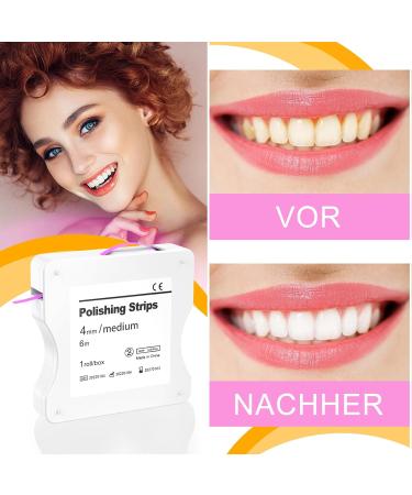 Aisely Tooth Sandpaper - 2 Dental Polishing Strips 4mm x 6m Interdental Grinding Tools for Teeth Pink - Fine Size for Polishing - Buy Online on GoSupps.com