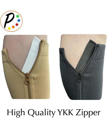 Presadee Closed Toe 15-20 mmHg Zipper Compression Socks - Black 2XL - Buy Online on GoSupps.com