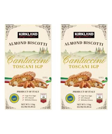 RKBROTHERS Kirkland Signature Cantuccini Toscani IGP Almond Biscotti 1kg (Pack of 2)