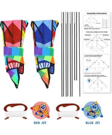 TOY Life 2 Pack Airplane Kites for Kids | Easy-to-Fly Large Beach Kite Set | Ideal Outdoor Gift for Children - Buy Online on GoSupps.com