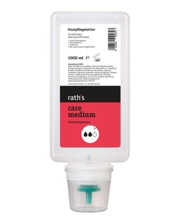 Rath's Care Medium- 1-liter nursing note in the donor bottle for stressed skin- rich in active ingredients microplastic-free with natural and valuable active ingredients