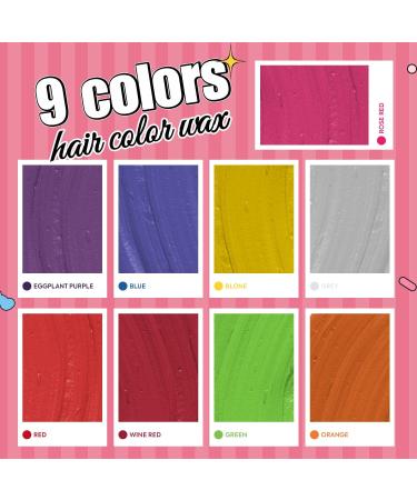 immetee Temporary Hair Color Wax Hair Dye Wax for Kids Adult DIY Hair Color for Party Cosplay Christmas Makeup Wash Out Easily. (3.38 Fl oz/100ml) (RED) - Buy Online on GoSupps.com