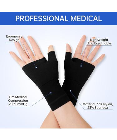 Arthritis Compression Gloves for Pain Relief | Black L | Help with Typing & Daily Work - Buy Online on GoSupps.com