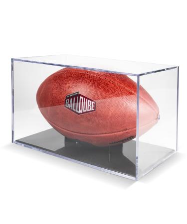 THE ORIGINAL BALLQUBE UV Grandstand Football Display Fits Mini, Youth, & Regulation Pro-Sized Footballs - Perfect for Displaying Your Collection