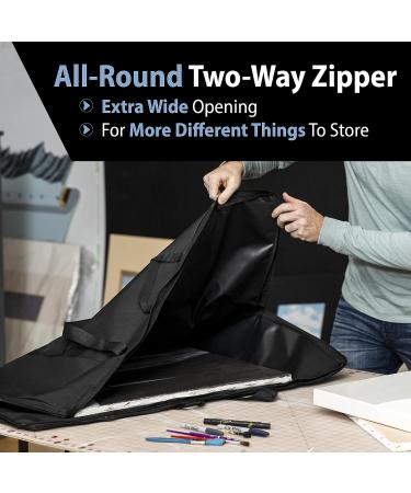 Sleekspace 24x36 Inch Art Portfolio Case | Soft Professional Storage Bag with Multi Handles for Artwork, Presentation Book, and TV Transport - Buy Online on GoSupps.com