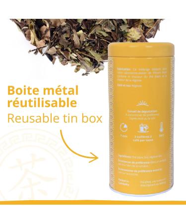  Khla KHLA Organic Liquorice White Tea with Flavoured Liquorice - Loose Metal Box 25 g - Certified Organic Agriculture - Asian Tea - Buy Online on GoSupps.com