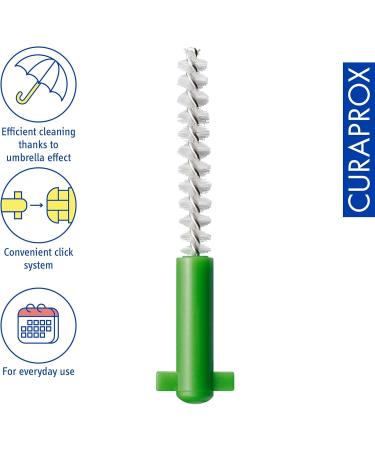 Curaprox Interdental Brushes CS 11 Regular - Green Refill Pack (5 Pieces) - 1.1mm Diameter 2.5mm Effectiveness | International Shipping Available - Buy Online on GoSupps.com