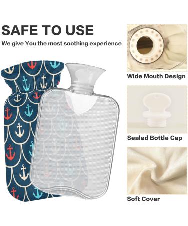 Naanle Mermaid Hot Water Bottle 2L - Transparent Shed Anchor Design for Pain Relief & Therapy | Large Hot Bottle for Bed Hands & Feet - Buy Online on GoSupps.com