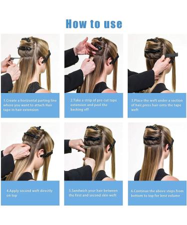 120 PCS Double Sided Hair Extension Tape Tabs - Waterproof Adhesive, 4cm x 0.8cm, Blue - Buy Online on GoSupps.com