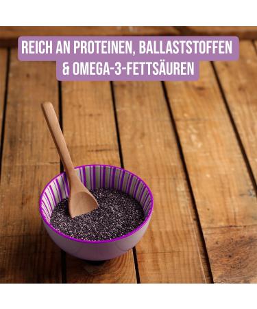 RheinNatur Organic Chia Seeds 1 kg 100% organic chia seeds Rich in protein fibre and omega-3 fatty acids Ideal for - Buy Online on GoSupps.com