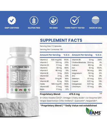 America Medic & Science Preconception Plus - 180 Vegetable Capsules - Buy Online on GoSupps.com