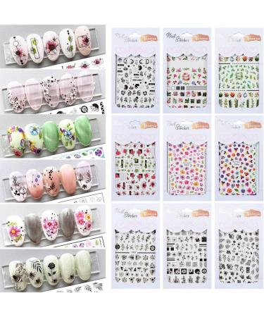 Manicure Accessories Butterfly-shape Flower Manicure Nail Foil Design Nail Art Decorations Water Nails Stickers Christmas Decals(F810) - Buy Online on GoSupps.com