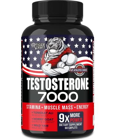 Premium Supplement for Men - Made in USA - Supplement for Energy and Strength with Horny Goat Weed, Tongkat Ali, Saw Palmetto - 60 Caplets 60 Caps per Bottle (Pack of 1)
