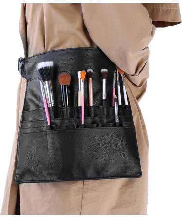 Premium PU Leather Makeup Brush Belt & Cosmetic Bag - Zipper Storage for Eyeshadow & Concealer Brushes - Perfect for Professionals - Buy Online on GoSupps.com