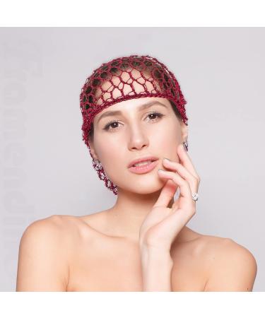 3 Pack Framedino Mesh Hair Net Crochet Snood Caps for Women - Stylish Sleepwear - Buy Online on GoSupps.com