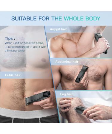 Best Body Hair Trimmer for Men - Waterproof Electric Groin & Pubic Hair Groomer Rechargeable Cordless Kit for Wet/Dry Use - Buy Online on GoSupps.com