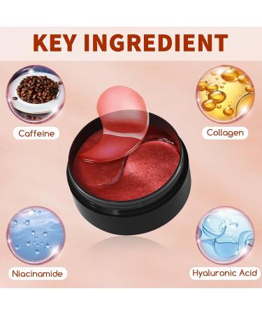 Shop Caffeine Under Eye Masks | 60 Pcs Brightening Eye Patches for Dark Circles & Puffiness with Hyaluronic Acid - Buy Online on GoSupps.com