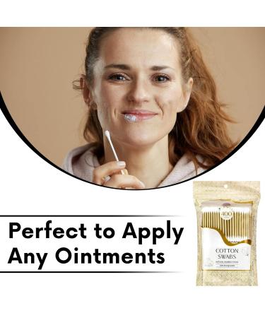 Bistras Bamboo Cotton Swabs 400 count - Natural Dual Tipped Qtips for Ears, Makeup & Baby Care - Buy Online on GoSupps.com