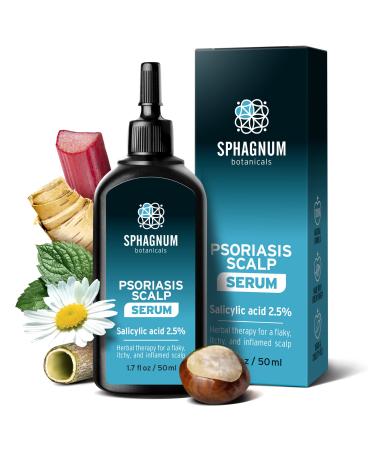 New Scalp Psoriasis Treatment Serum - With herbs & medicated salicylic acid quickly relieve a red flaky dry & itchy scalp. Effective also for eczema dandruff and seborrheic dermatitis 1.6 fl. Oz