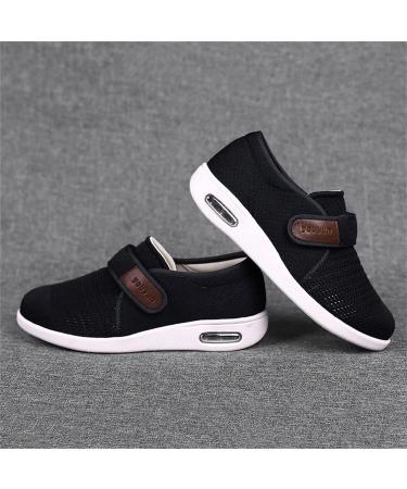 Men's Diabetic Wide Fit Memory Foam Slippers | Swollen Feet & Edema Boots | Arthritis Shoes for Healthier Parents | Black, Foot Length 12 - Buy Online on GoSupps.com