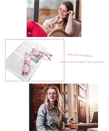HEEYYOK Women's Round Frame Reading Glasses 3.00 - 4 Pack Colorful Fashion Readers with Spring Hinges - Buy Online on GoSupps.com
