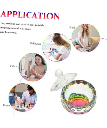 FRCOLOR Manicures Liquid Cup nail crystal cup container Clear Nail Acrylic Liquid Cup terrarium nail acrylic dappen dish Nail acrylic liquid cup Nail Crystal Bowl powder cup Glass - Buy Online on GoSupps.com
