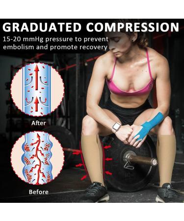 Ailaka Zipper Compression Socks 15-20 mmHg for Men and Women - Knee High Support for Varicose Veins, Edema, and Pregnancy - Medium, Beige - Buy Online on GoSupps.com