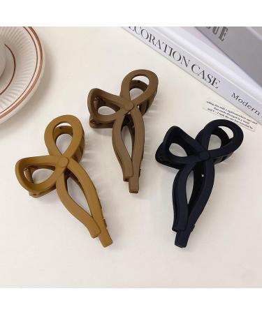 Knot hair clips: net red bow hair clips female large grab clip autumn and winter back of the head spoon hair card advanced sense of coiffure shark clip headdress 1#Creamcoloredbow - Buy Online on GoSupps.com