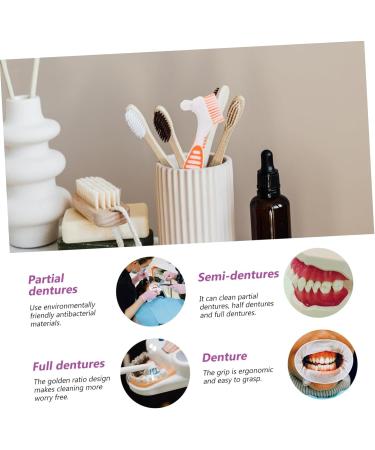 Foytoki 4-Piece Prosthesis Toothbrush Set | Essential Cleaning Tools for Home Prosthesis Care - Buy Online on GoSupps.com