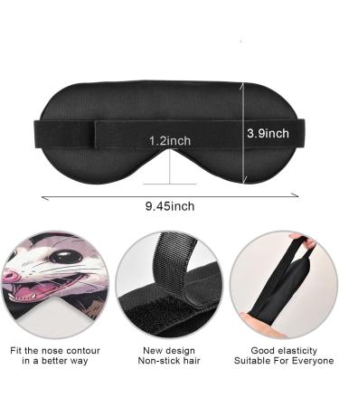 Possum Pink Cowboy Hat Sleep Mask | Light Blocking Eye Mask for Sleep Travel & Naps - Adjustable Cute Soft & Lightweight Blindfold for Men & Women - Buy Online on GoSupps.com