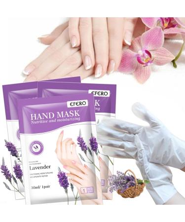3Pcs Hand Moisturizer Gloves with Plant Extracts for Dry, Aging, and Cracked Hands - Lavender Hand Cream Mask for Intense Skin Nutrition, Whitening, and Anti-aging - Buy Online on GoSupps.com
