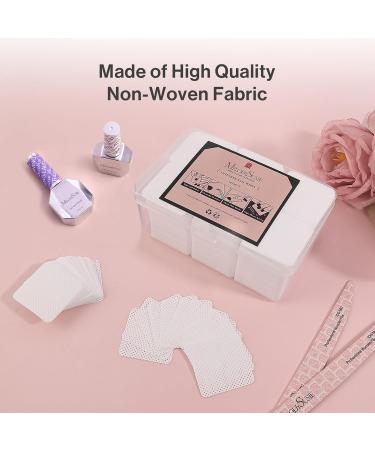MelodySusie Lint Free Nail Wipes - 1050 Pcs Absorbent Non-Woven Gel Polish Remover Pads | Soft Alcohol Wipes for Nail Tech Salon Supplies & Dip Nail Prep - White - Buy Online on GoSupps.com