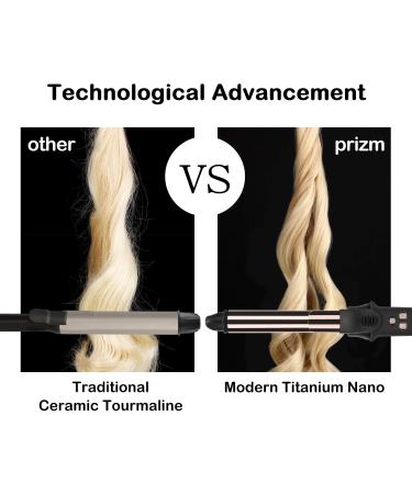 Prizm Professional 1 Inch Rotating Curling Iron - Nano Titanium Automatic Hair Curler with 11 Temp Settings Dual Voltage & Anti-Frizz Technology - Buy Online on GoSupps.com