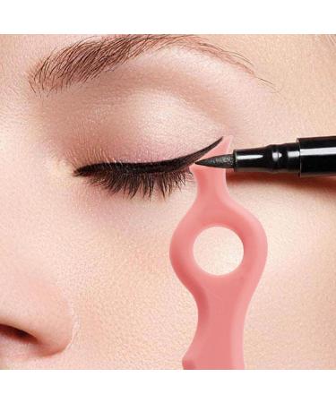 Eyeliner Applicator Tool Silicone Eyeliner Tool for Perfect Eyebrows | Multifunctional Eyeliner Makeup Tool Eyeliner Applicator Tool for Women Girls Pochy Pink - Buy Online on GoSupps.com