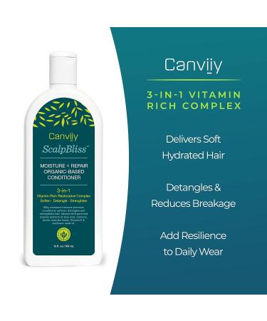 ScalpBliss Organic Conditioner | Moisture & Repair | Vitamin-Rich Hair Care for Soft Manageable Hair | 12 Fl Oz - Buy Online on GoSupps.com